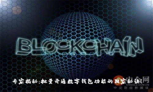 专家揭秘:批量开通数字钱包功能的独家秘诀!